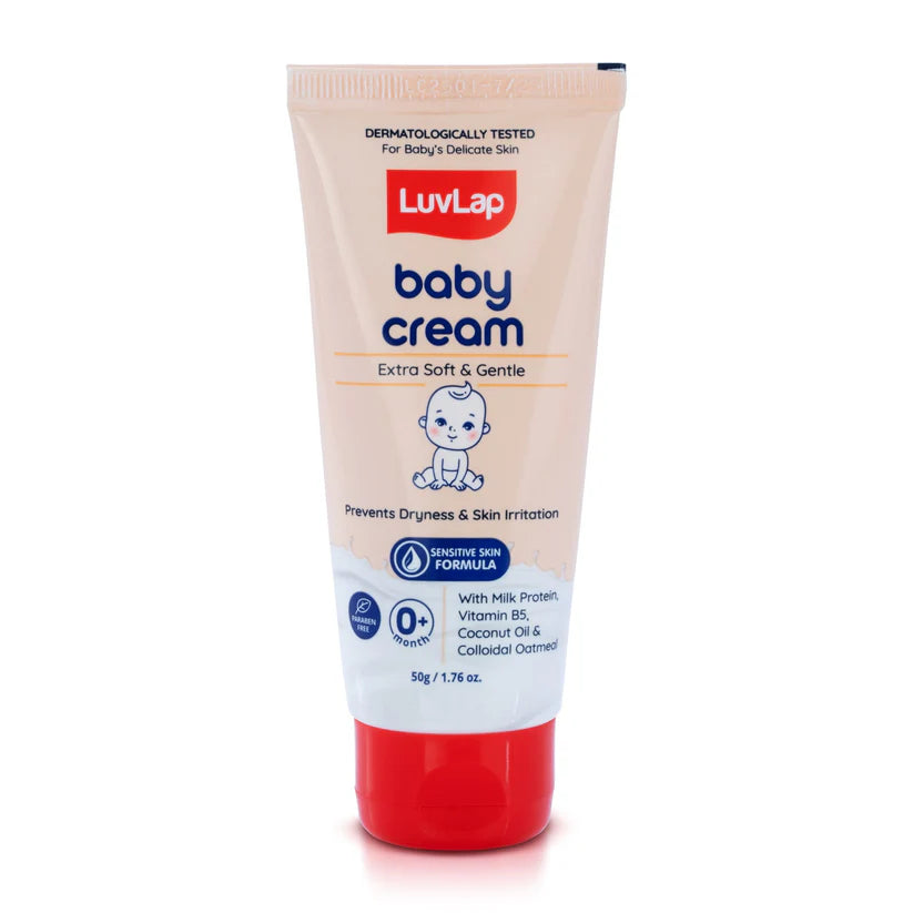 LuvLap Baby Cream -50g, Face & Body Moisturizing Cream with Shea Butter & Colloidal Oatmeal, Protection for Dry, Itchy, Sensitive Skin for Face &...
