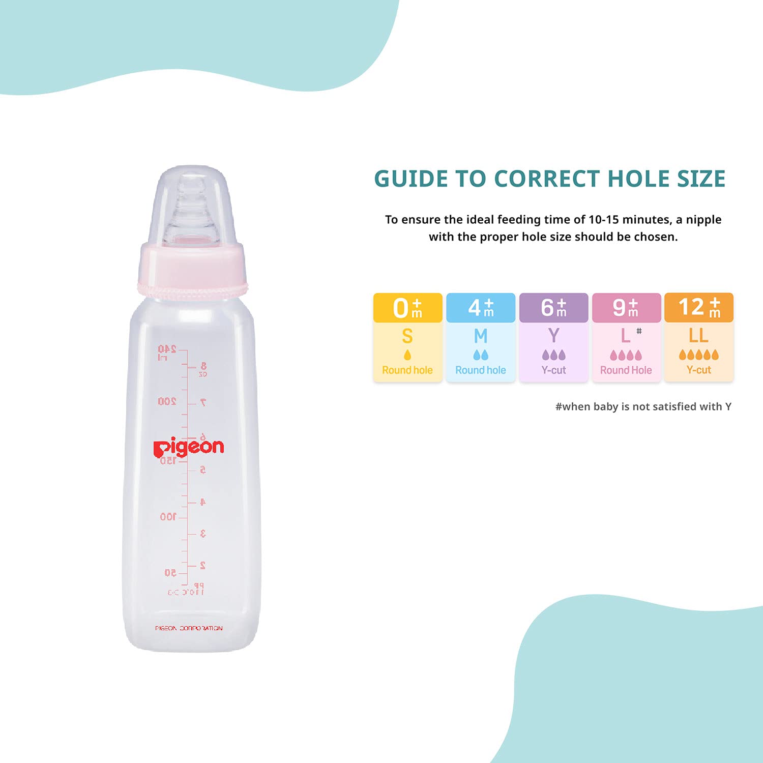 Pigeon Flexible 4+Months Feeding Bottle Pink -240 ML