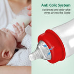 LuvLap Anti-Colic Natura Flo Teat/Nipple for Wide Neck Bottle, 2pcs, Variable Flow, 9m+