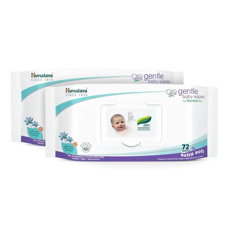 Himalaya Gentle Baby Wipes 72 Pcs Pack Of 2