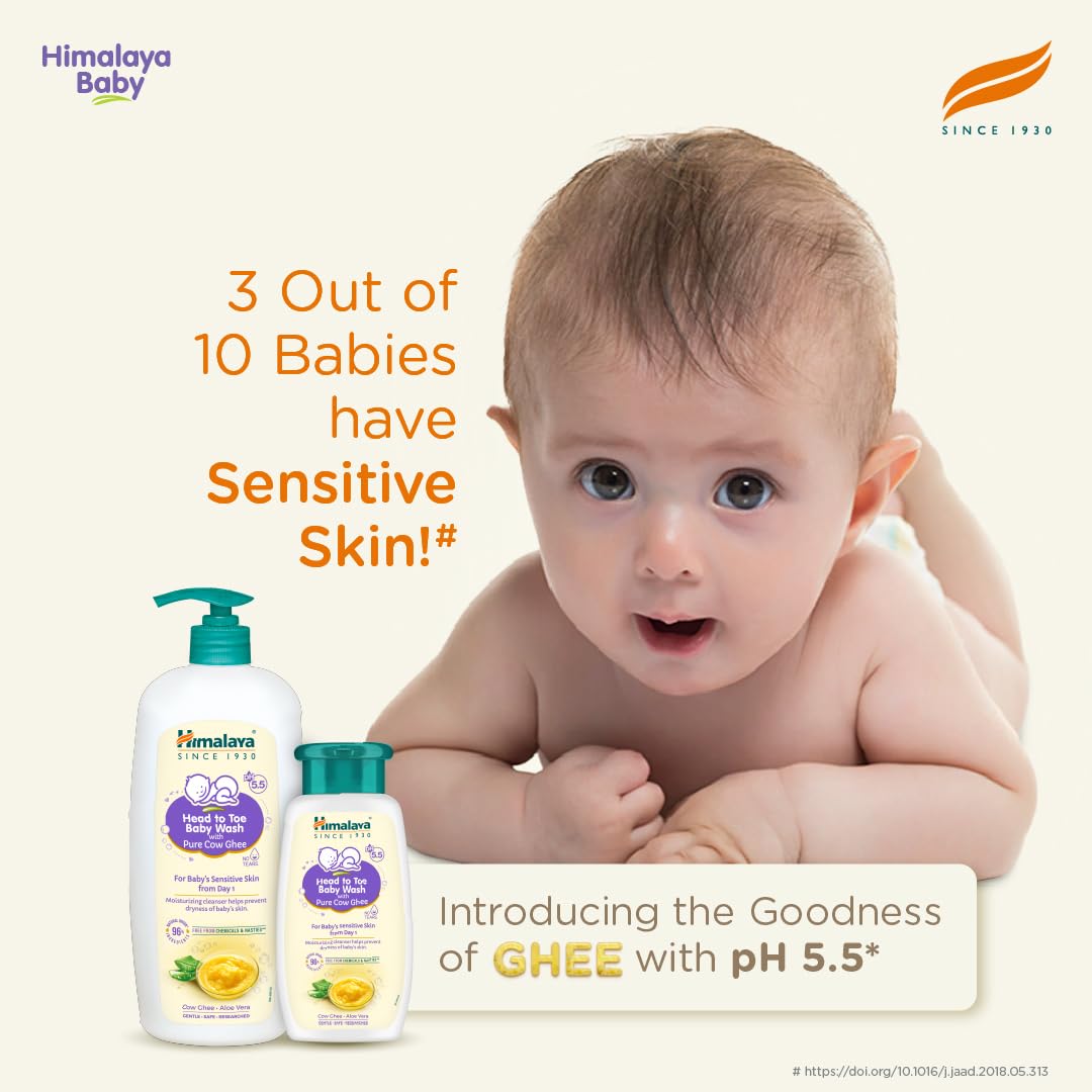 Himalaya Baby Head To Toe Baby Wash With Pure Cow Ghee 400 ML