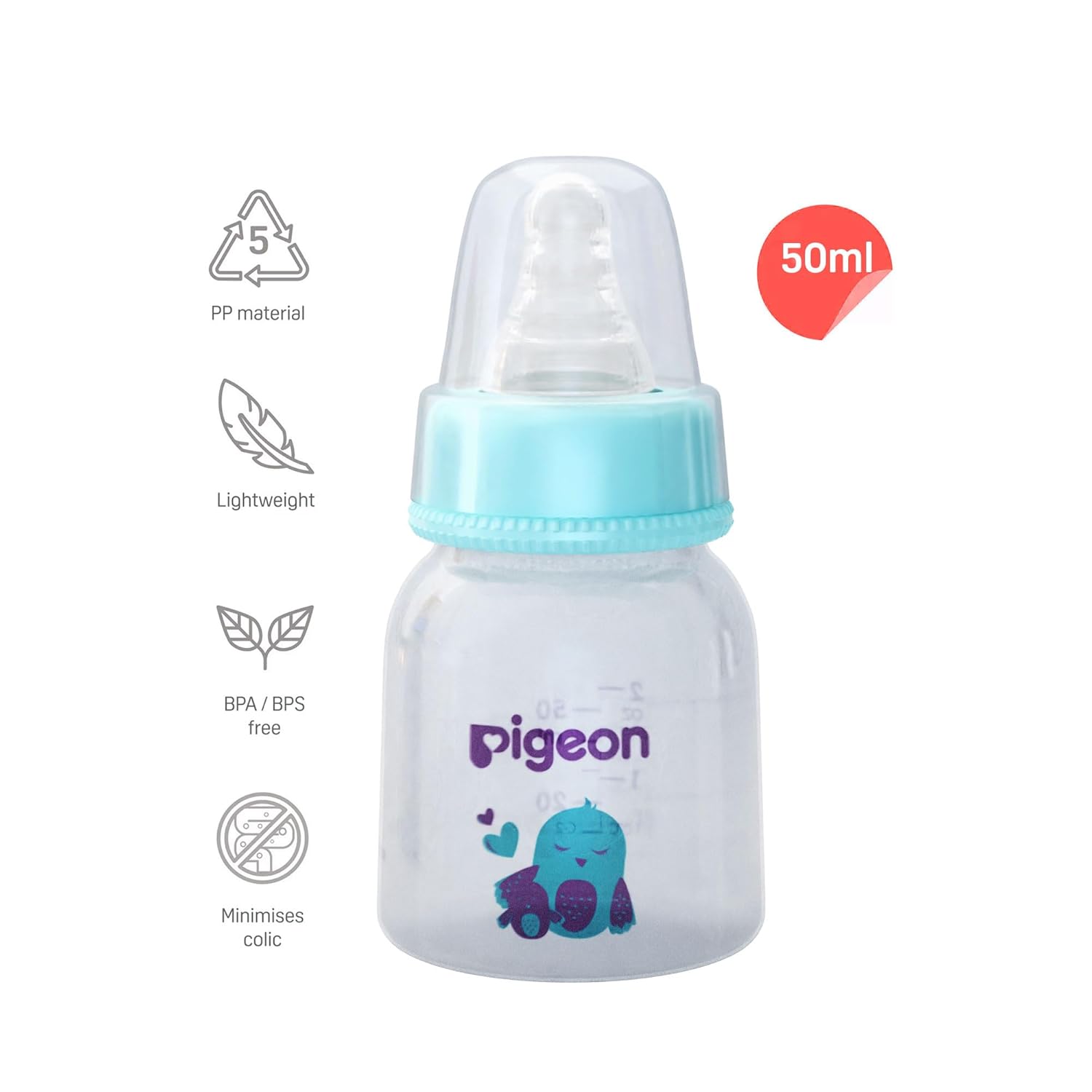 Pigeon Flexible 0+Months Feeding Bottle Blue -50ML