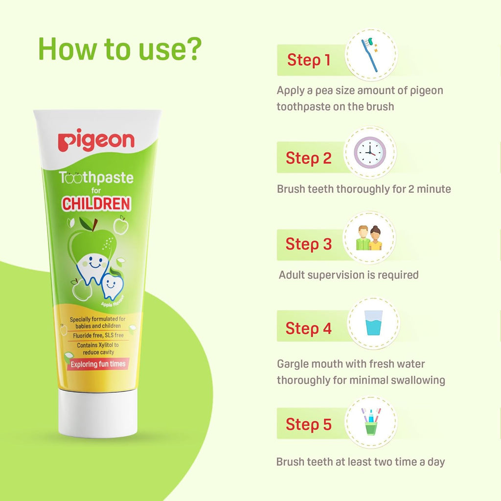 Pigeon Toothpaste For Children Apple Flavour-45G