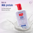 LuvLap Baby Lotion with Milk Protein - 100ml, Gentle Daily Lotion for Face & Body, 24 Hour Protection for Sensitive Skin, Ph 5.5, Shea Butter and VIT E, Paraben Free, Dermatologically Tested