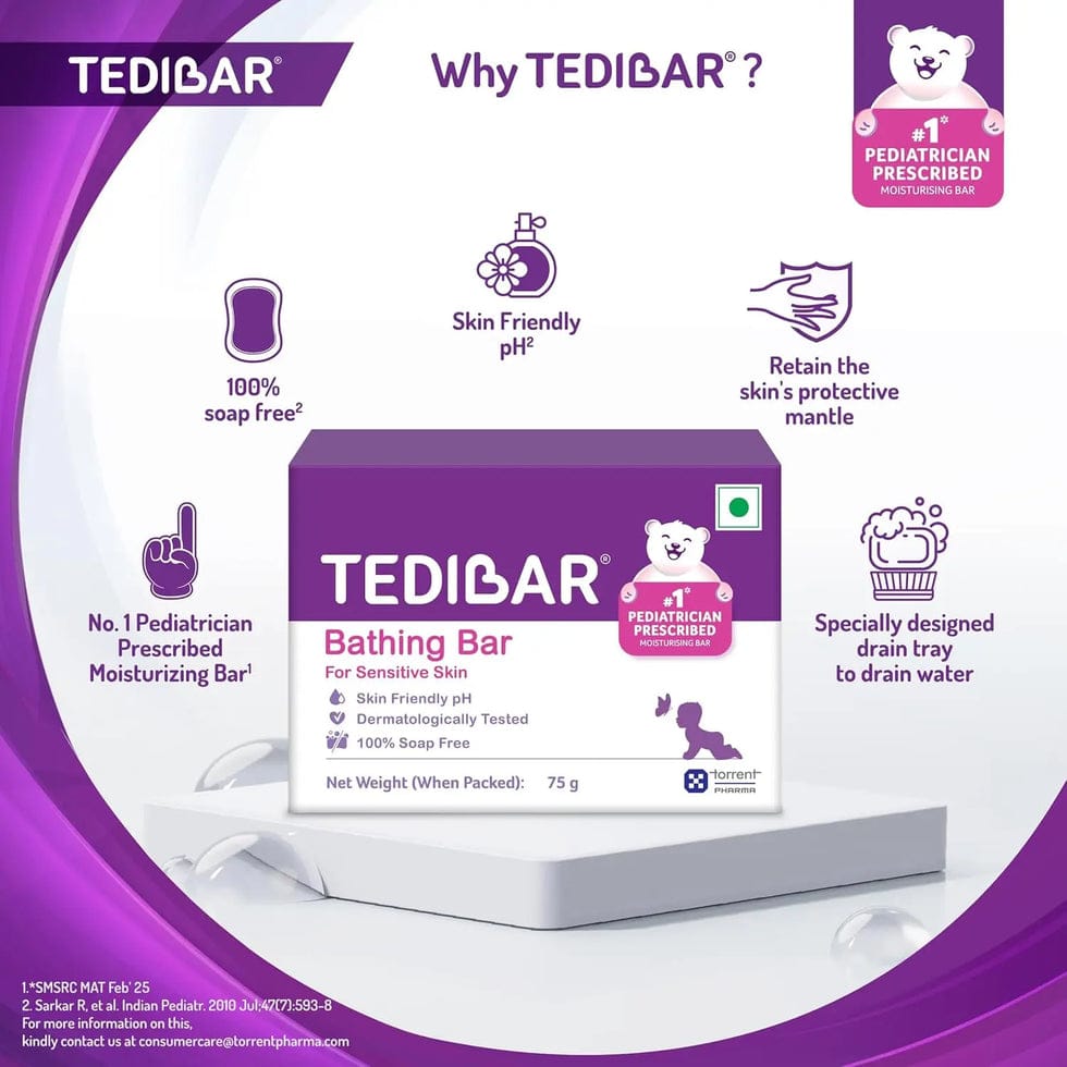 Tedibar Baby Bathing Bar 75 G