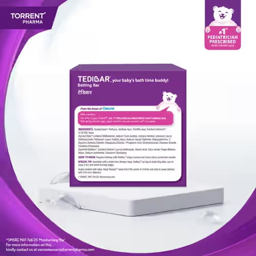 Tedibar Baby Bathing Bar 75 G X 2 Bar