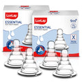 LuvLap  Essential Teat/Nipple for Slim Neck Bottle,4Pcs Variable Flow, 9M+, Made ofSoft & Flexible Silicone, Mimics Breastfeeding, Leak Proof,...