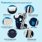 LuvLap Elegant Baby Carrier with 4 Carry Positions, Baby Carrier for 4 to 24 Months Baby, Adjustable New-Born to Toddler Carrier with Cushioned Leg Support,...
