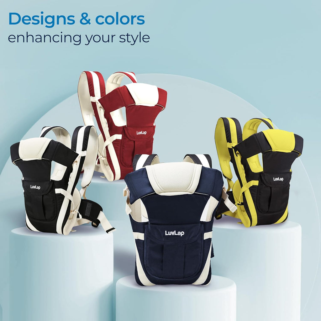 LuvLap Elegant Baby Carrier with 4 Carry Positions, Baby Carrier for 4 to 24 Months Baby, Adjustable New-Born to Toddler Carrier with Cushioned Leg Support,...