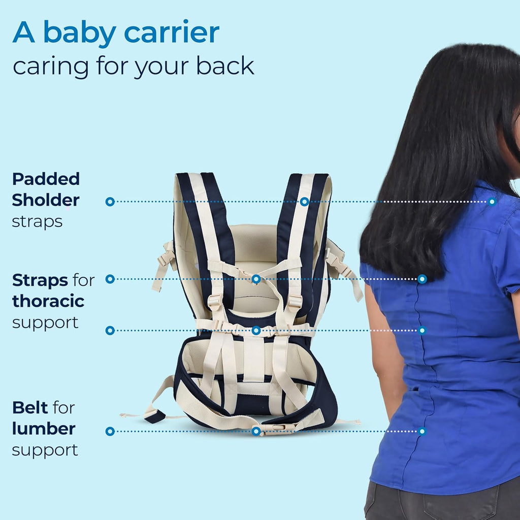LuvLap Elegant Baby Carrier with 4 Carry Positions, Baby Carrier for 4 to 24 Months Baby, Adjustable New-Born to Toddler Carrier with Cushioned Leg Support,...