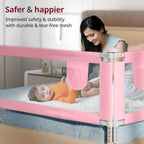 LuvLap Comfy Baby Bed Rail Guard (180cmx72cm) Bed Rails for Baby & Toddler Safety, Portable, Adjustable Height, Single Side Bed Rail, Pack of 1, (Pink -...