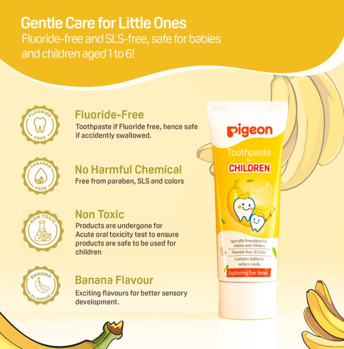 Pigeon Toothpaste For Children- Banana Flavour 45G