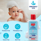 LuvLap Milky Soft Baby Shampoo - 200ml, Tear Free Formula, with Milk Protein, Vitamin E & Coconut Oil, Shea Butter & Chamomile, Gentle Care for Baby's Soft Hair, No Paraben, Dermatologically Tested