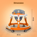 Elegant 360° Baby Walker 9+ Months | 3 Level Height Adjustment Walker/Advanced Baby Activity Walker