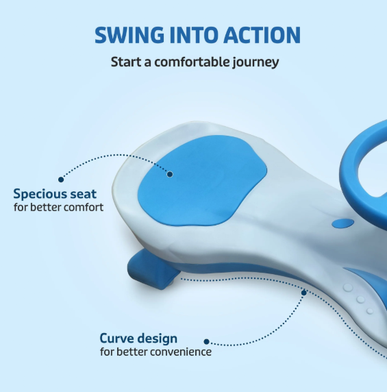 LuvLap Sunny Swing Car, Kids Push Car, Magic Car For Kids, Comfortable Seats & Durable, Ride On Magic Car For 3+ Years