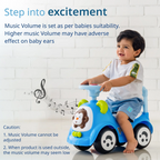 Sunny Ride on & Car for Kids with Music & Horn Steering, Push Car for Baby with Backrest, Safety Guard, Under Seat Storage & Big Wheels, Ride on for Kids 1 to 3 Years Upto 20 Kgs