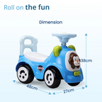 Sunny Ride on & Car for Kids with Music & Horn Steering, Push Car for Baby with Backrest, Safety Guard, Under Seat Storage & Big Wheels, Ride on for Kids 1 to 3 Years Upto 20 Kgs