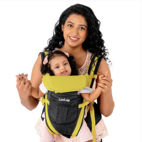 LuvLap Elegant Baby Carrier with 4 Carry Positions, Baby Carrier for 4 to 24 Months Baby, Adjustable New-Born to Toddler Carrier with Cushioned Leg Support,...