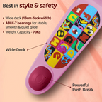 Elegant Scooter for Kids - Toddler 3-Wheel Kick Scooter with LED Lights | Stable Wide Deck for 3-10 Year | Adjustable Height & Easy-Grip Handlebars | Fun Outdoor Gear for Kids