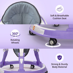 Elegant 360° Baby Walker 9+ Months | 3 Level Height Adjustment Walker/Advanced Baby Activity Walker