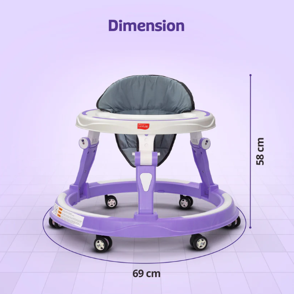 Elegant 360° Baby Walker 9+ Months | 3 Level Height Adjustment Walker/Advanced Baby Activity Walker