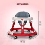 Elegant 360° Baby Walker 9+ Months | 3 Level Height Adjustment Walker/Advanced Baby Activity Walker