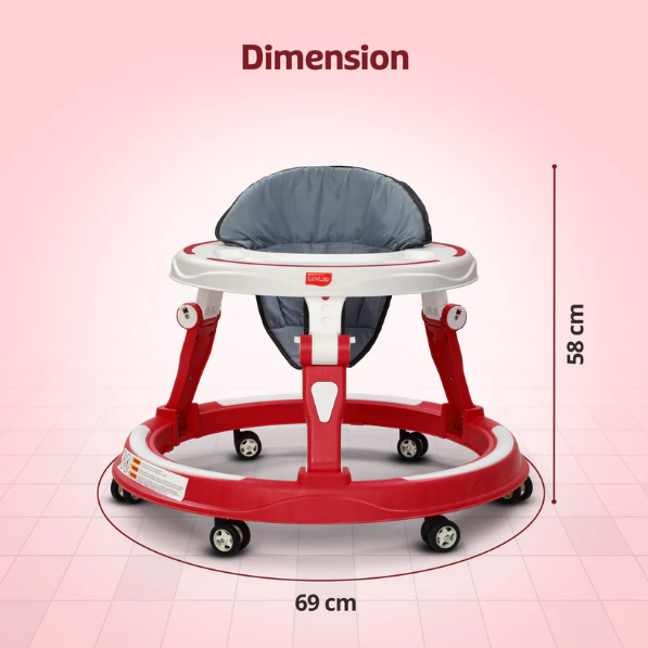 Elegant 360° Baby Walker 9+ Months | 3 Level Height Adjustment Walker/Advanced Baby Activity Walker
