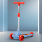 Elegant Scooter for Kids - Toddler 3-Wheel Kick Scooter with LED Lights | Stable Wide Deck for 3-10 Year | Adjustable Height & Easy-Grip Handlebars | Fun Outdoor Gear for Kids