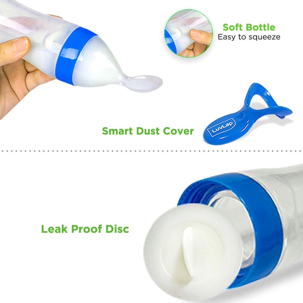 Feeding Squeezy Spoon 90ML, Bpa Free,Blue