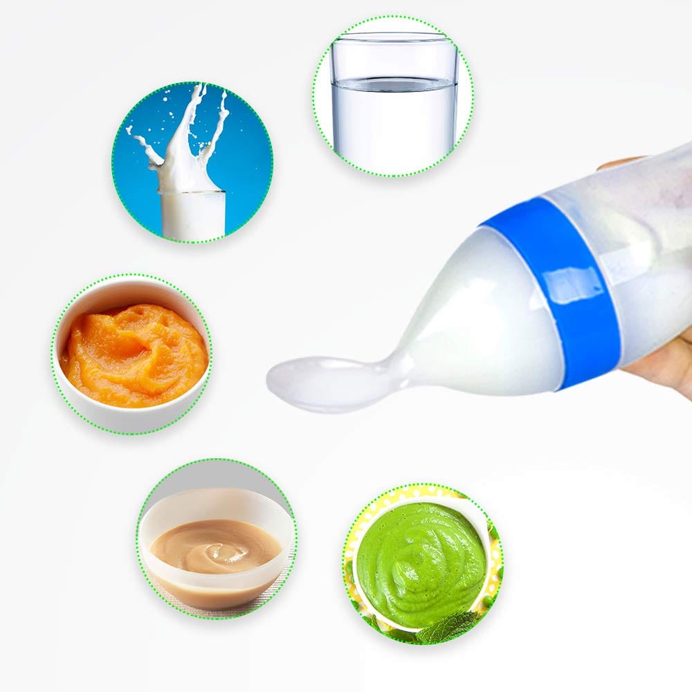 Feeding Squeezy Spoon 90ML, Bpa Free,Blue