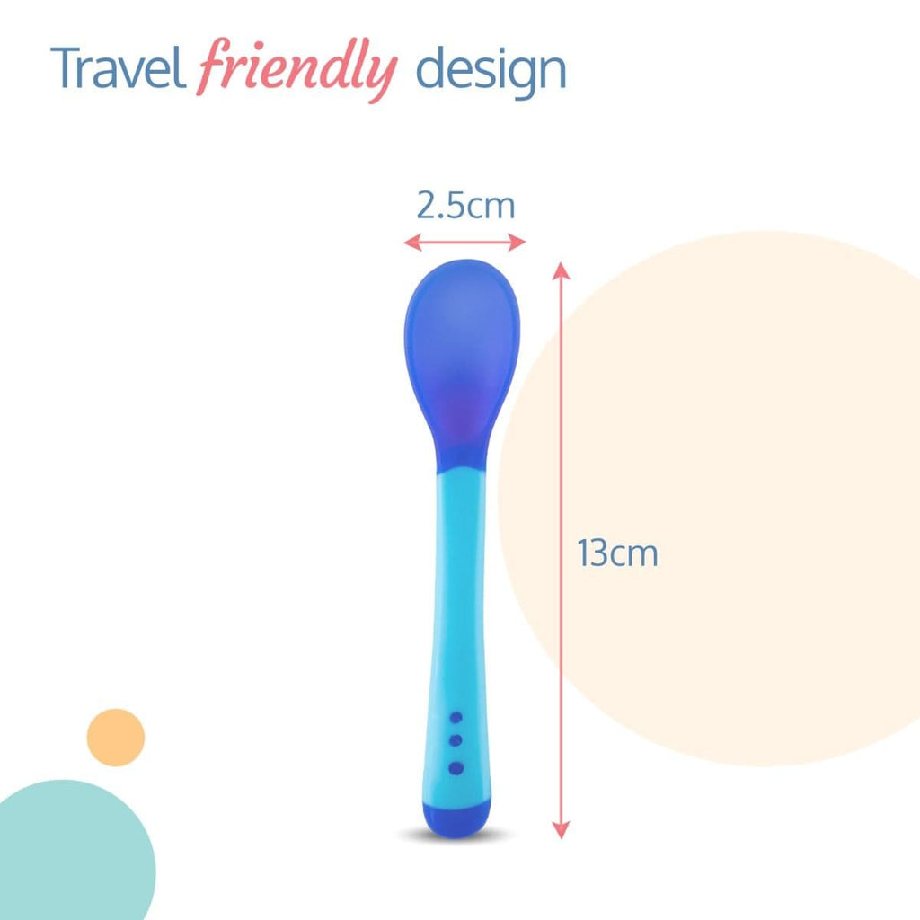 Tiny Love Heat Sensitive Baby Feeding Spoon Set 2 Pcs, Blue