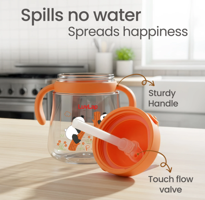 Luvlap Joy Sipper 270 ML , Anti-Spill Sipper for 12+Months