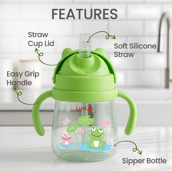 Luvlap Joy Sipper 270 ML , Anti-Spill Sipper for 12+Months