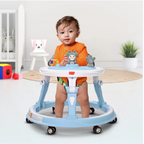 LuvLap 360° Joy Baby Walkers for 9+ Months | 3 Level Height Adjustment Walker with Switchable Food & Musical Toy Tray / Advanced Baby Activity Walker for Kids