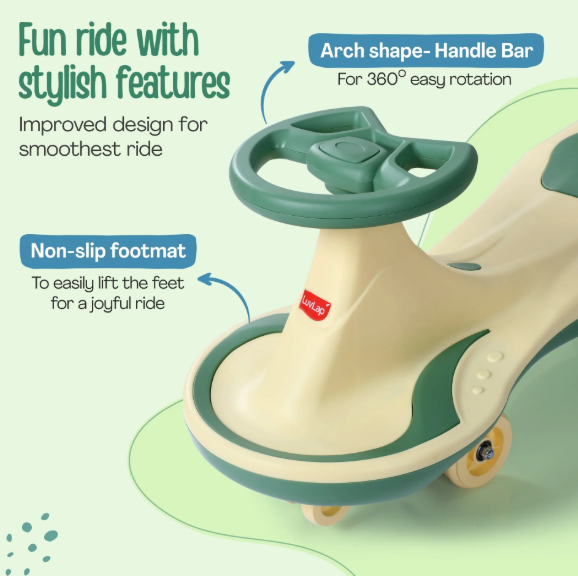LuvLap Sunny Swing Car, Kids Push Car, Magic Car For Kids, Comfortable Seats & Durable, Ride On Magic Car For 3+ Years