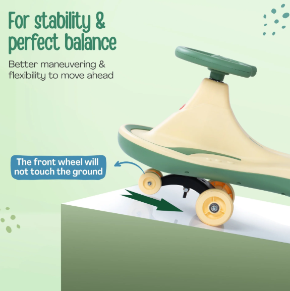 LuvLap Sunny Swing Car, Kids Push Car, Magic Car For Kids, Comfortable Seats & Durable, Ride On Magic Car For 3+ Years
