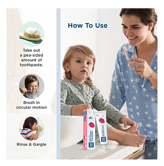 Mee Mee Flouride- Free Mild Toddler Toothpaste Strawberry Flavour -70G