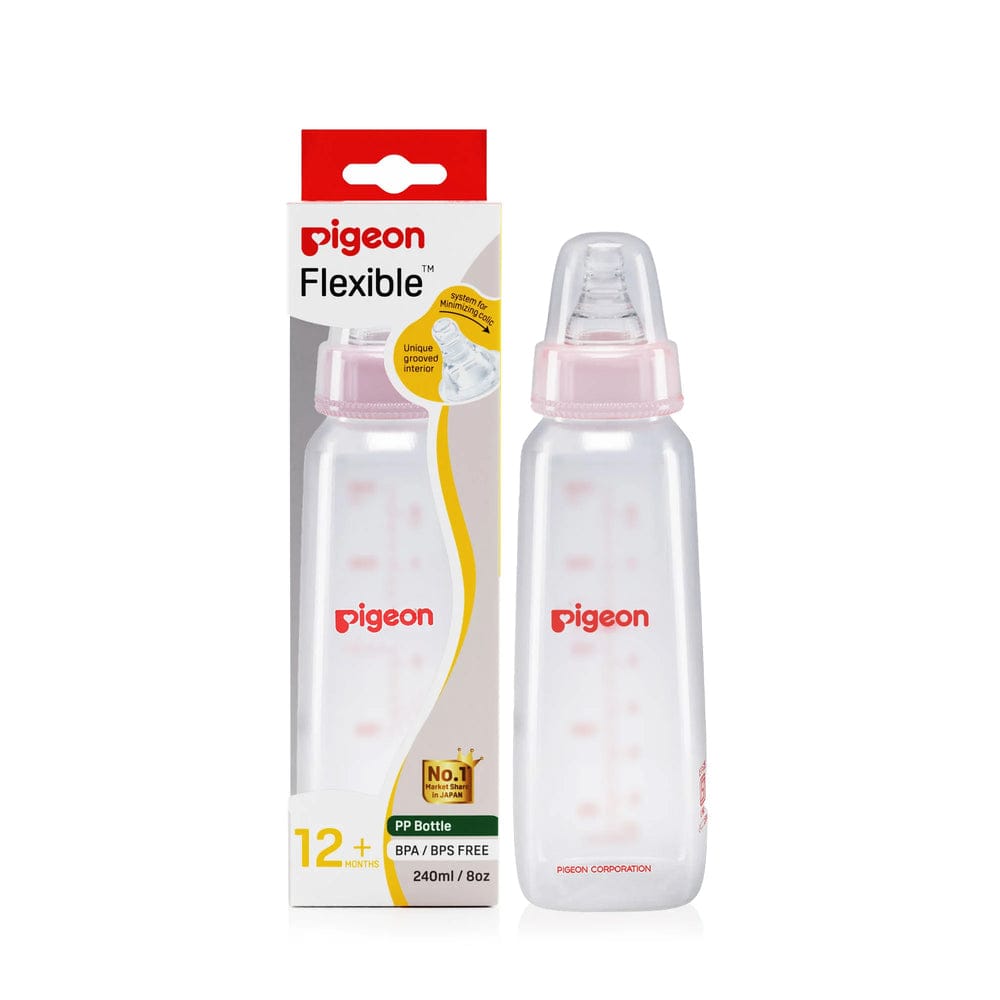 Pigeon Flexible 9+Months Feeding Bottle Pink-240ML