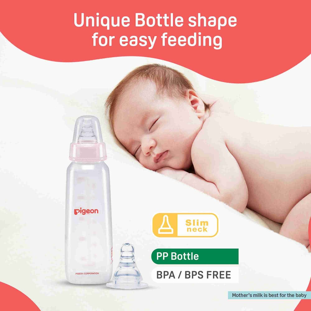 Pigeon Flexible 9+Months Feeding Bottle Pink-240ML