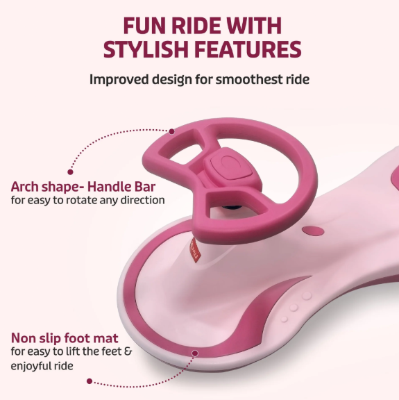 LuvLap Sunny Swing Car, Kids Push Car, Magic Car For Kids, Comfortable Seats & Durable, Ride On Magic Car For 3+ Years