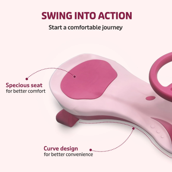 LuvLap Sunny Swing Car, Kids Push Car, Magic Car For Kids, Comfortable Seats & Durable, Ride On Magic Car For 3+ Years