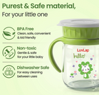 Luvlap Shine Sipper 360° Soft Spout Trainer Sipper for Kids, 360ml, Leakproof &amp; Spillproof Sippy Cup for Kids, Twin Easy-Grip Handles, BPA-Free, Ergonomic Design, Dust Cover, Lightweight, 18 M+&nbsp;