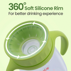 Luvlap Shine Sipper 360° Soft Spout Trainer Sipper for Kids, 360ml, Leakproof &amp; Spillproof Sippy Cup for Kids, Twin Easy-Grip Handles, BPA-Free, Ergonomic Design, Dust Cover, Lightweight, 18 M+&nbsp;