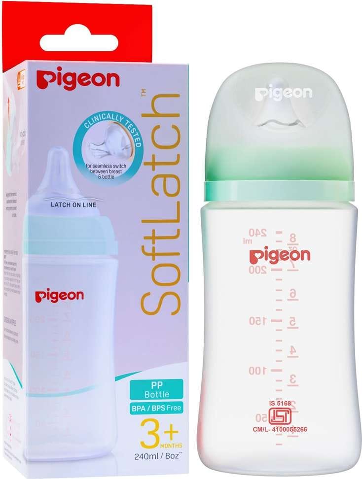 Pigeon Softlatch 3+Months Feeding Bottle - 240ML