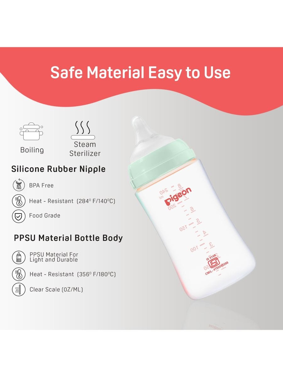 Pigeon Softlatch 3+Months Feeding Bottle - 240ML