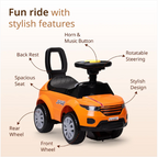 LuvLap Starlight Ride on & Car for Kids with Music & Horn Steering, Push Car for Baby with Backrest, Safety Guard, Under Seat Storage & Big Wheels, Ride on for Kids 1 to 3 Years Upto 20 Kgs