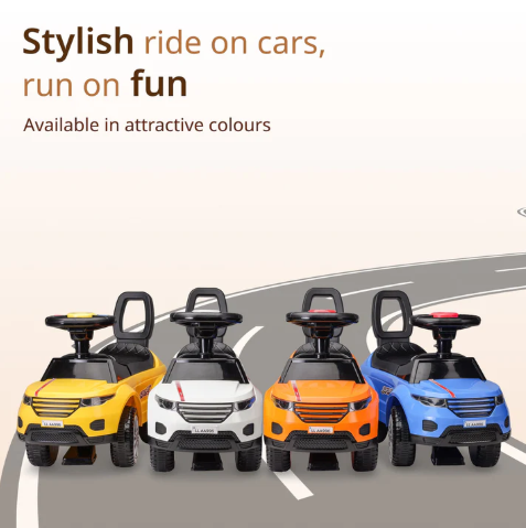 LuvLap Starlight Ride on & Car for Kids with Music & Horn Steering, Push Car for Baby with Backrest, Safety Guard, Under Seat Storage & Big Wheels, Ride on for Kids 1 to 3 Years Upto 20 Kgs