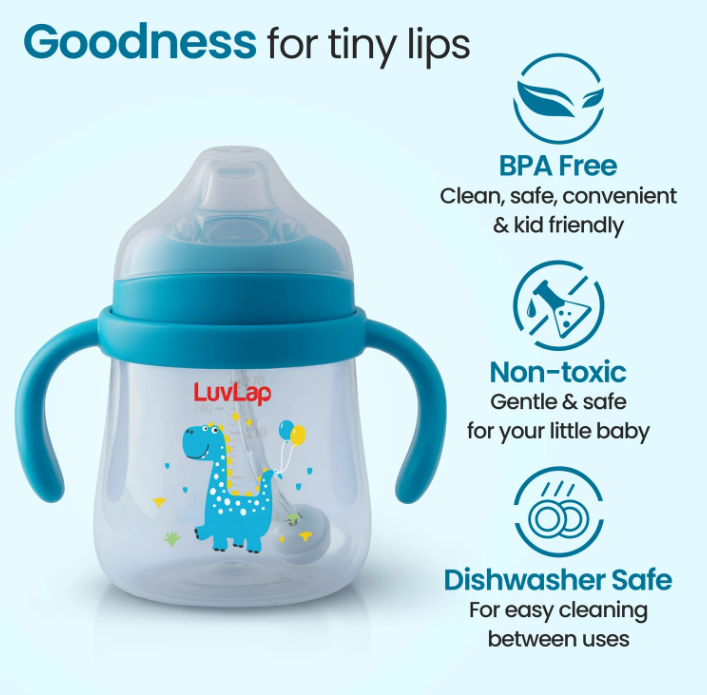 Luvlap Star Spout Sipper For Kids with Twin Handles , 270 ML