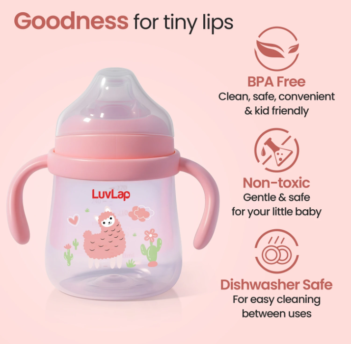 Luvlap Star Spout Sipper For Kids with Twin Handles , 270 ML