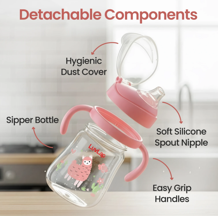 Luvlap Star Spout Sipper For Kids with Twin Handles , 270 ML